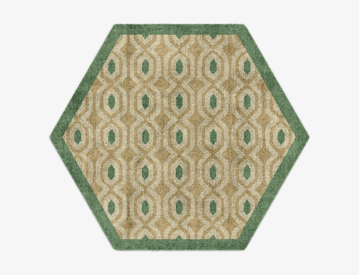 Hive Geometric Hexagon Hand Knotted Bamboo Silk Custom Rug by Rug Artisan