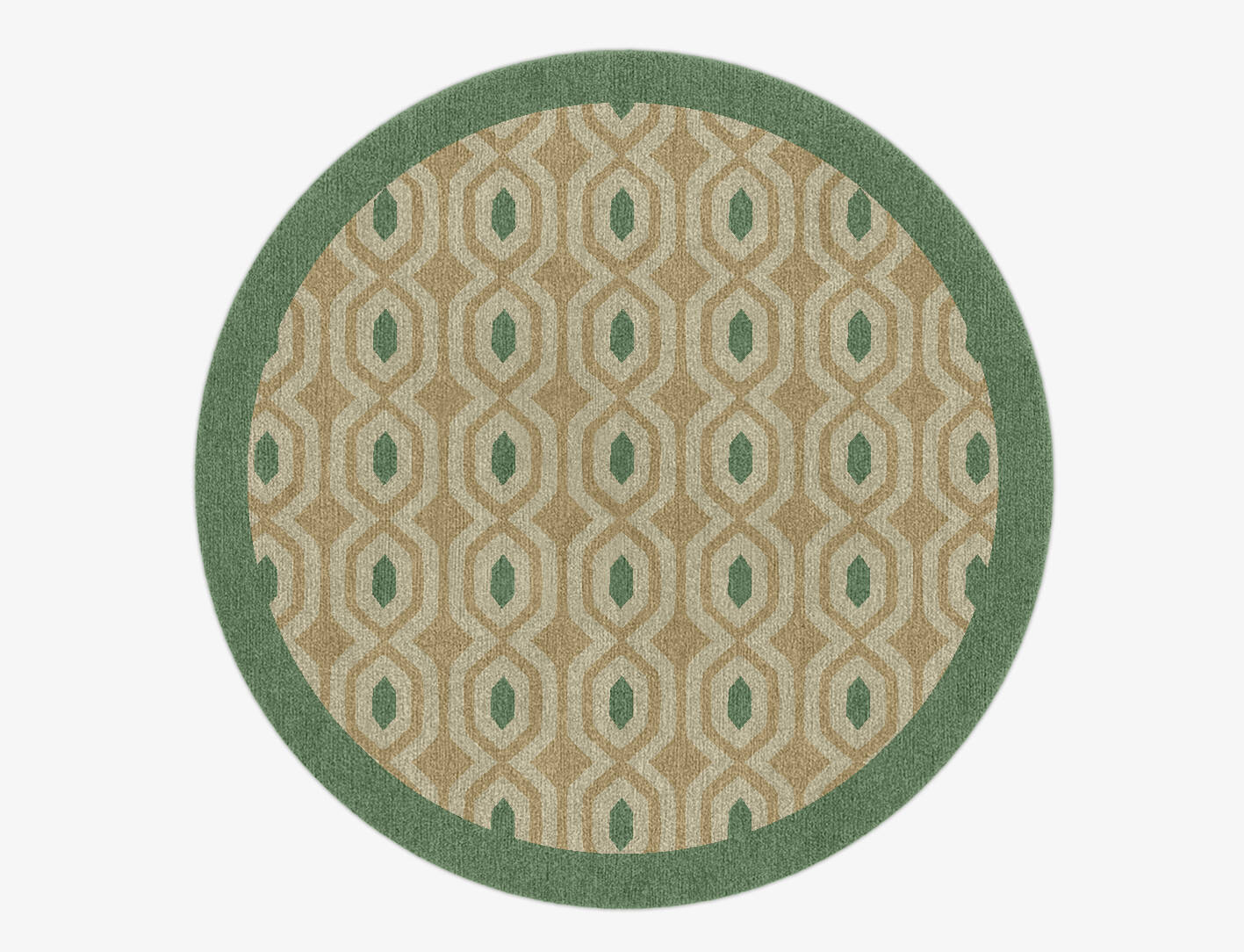 Hive Geometric Round Hand Knotted Tibetan Wool Custom Rug by Rug Artisan