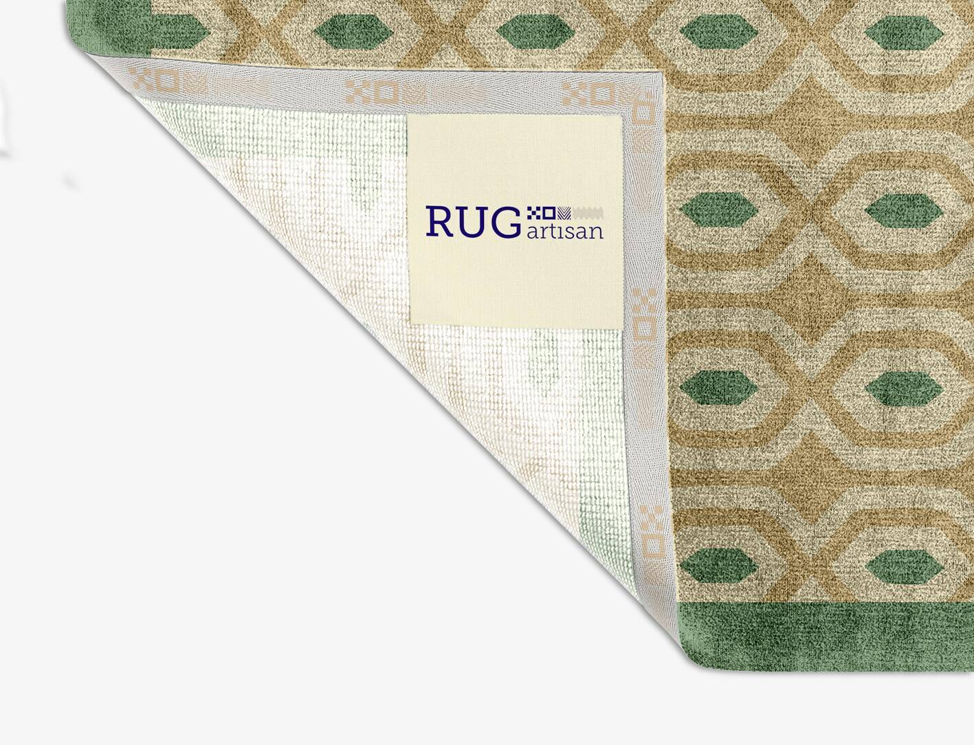 Hive Geometric Square Hand Knotted Bamboo Silk Custom Rug by Rug Artisan