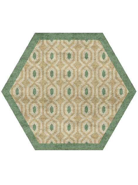 Hive Geometric Hexagon Hand Tufted Bamboo Silk Custom Rug by Rug Artisan