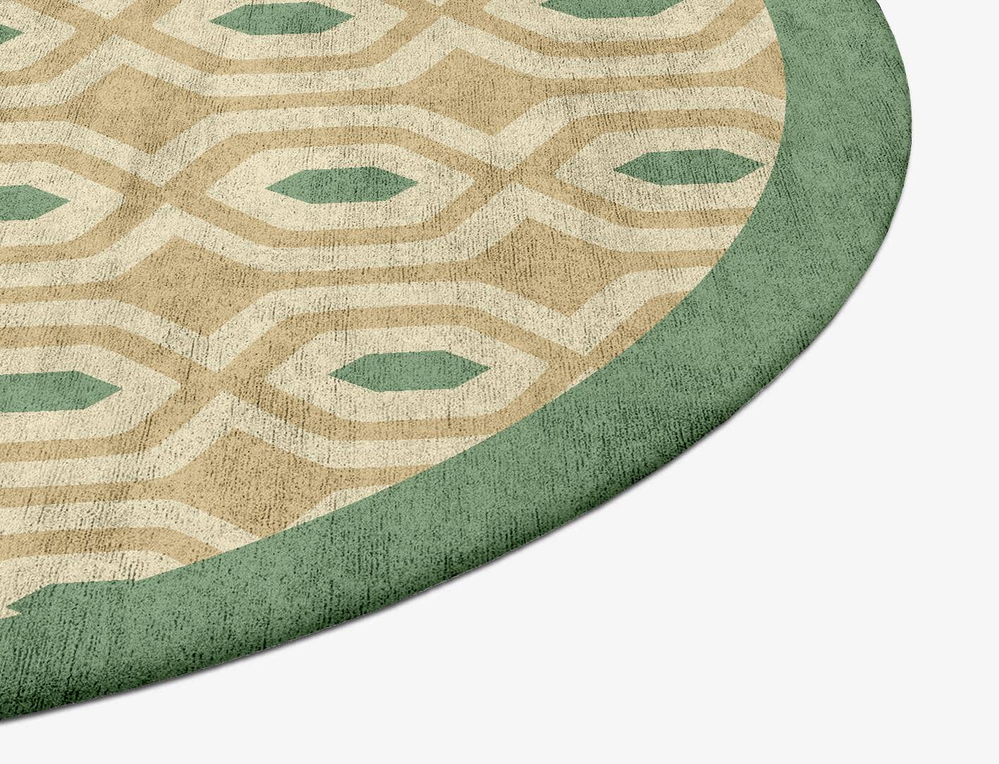 Hive Geometric Oval Hand Tufted Bamboo Silk Custom Rug by Rug Artisan
