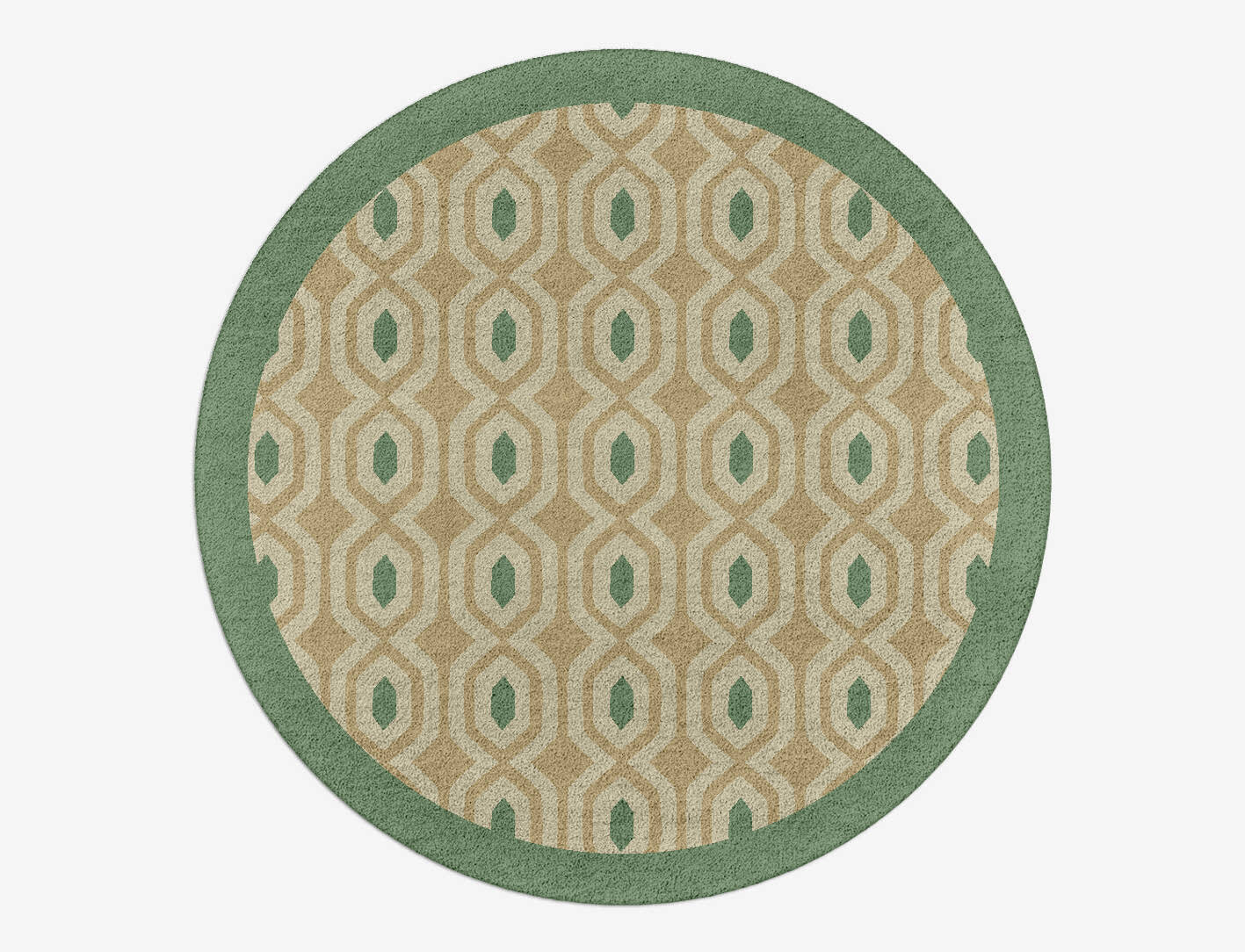 Hive Geometric Round Hand Tufted Pure Wool Custom Rug by Rug Artisan