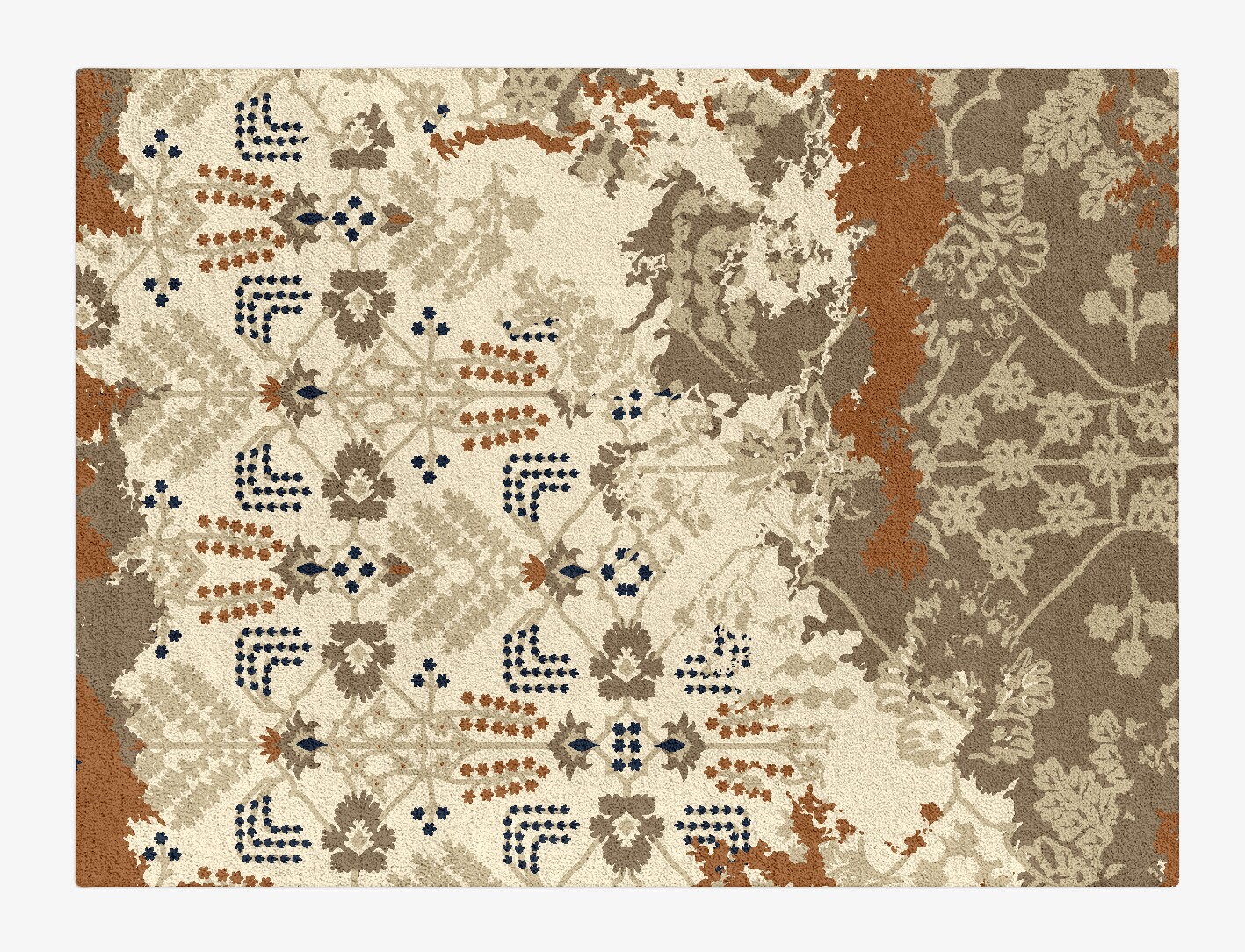 Homa Persian Bagh Rectangle Hand Tufted Pure Wool Custom Rug by Rug Artisan