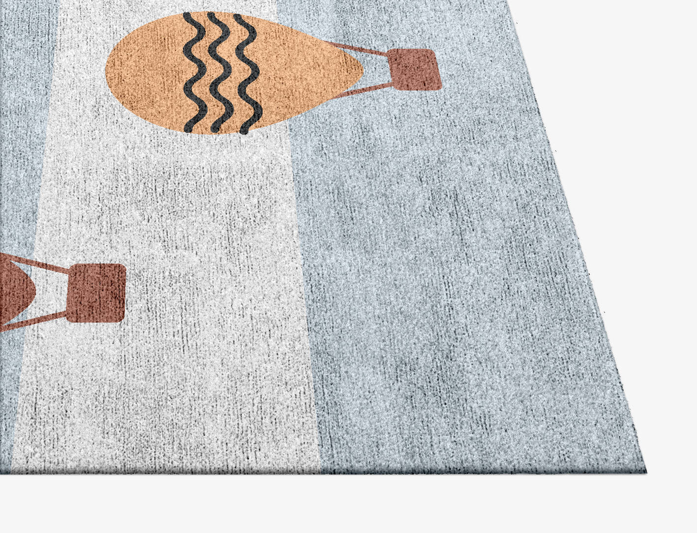 Hopper Kids Square Hand Knotted Bamboo Silk Custom Rug by Rug Artisan