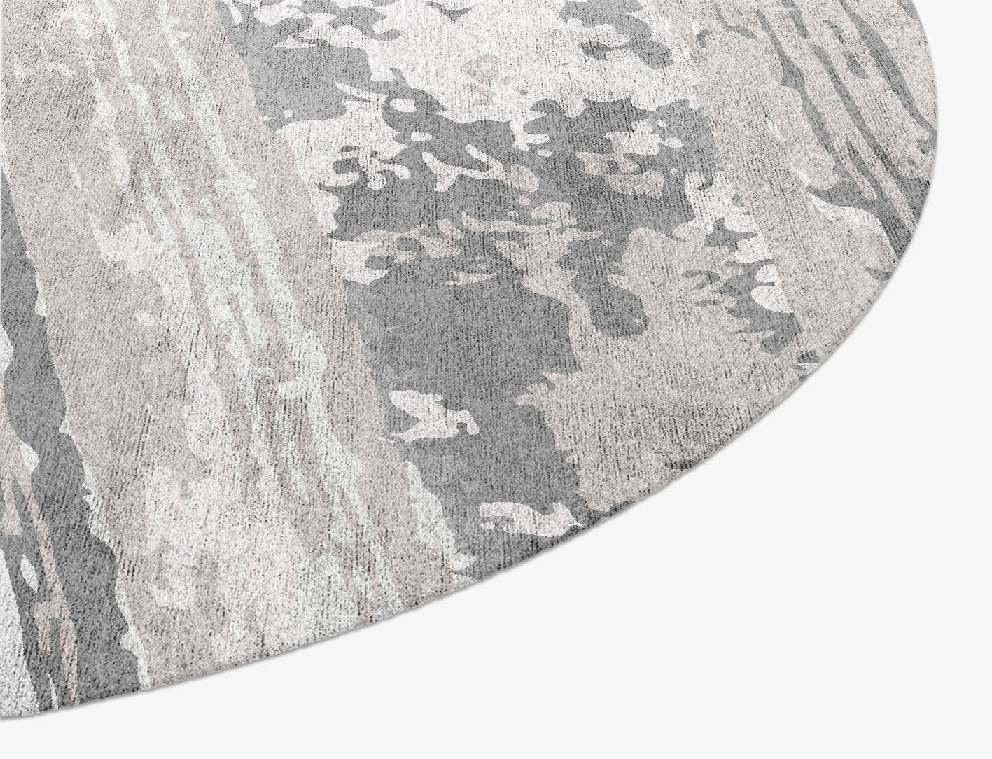 Horizon Surface Art Oval Hand Knotted Bamboo Silk Custom Rug by Rug Artisan