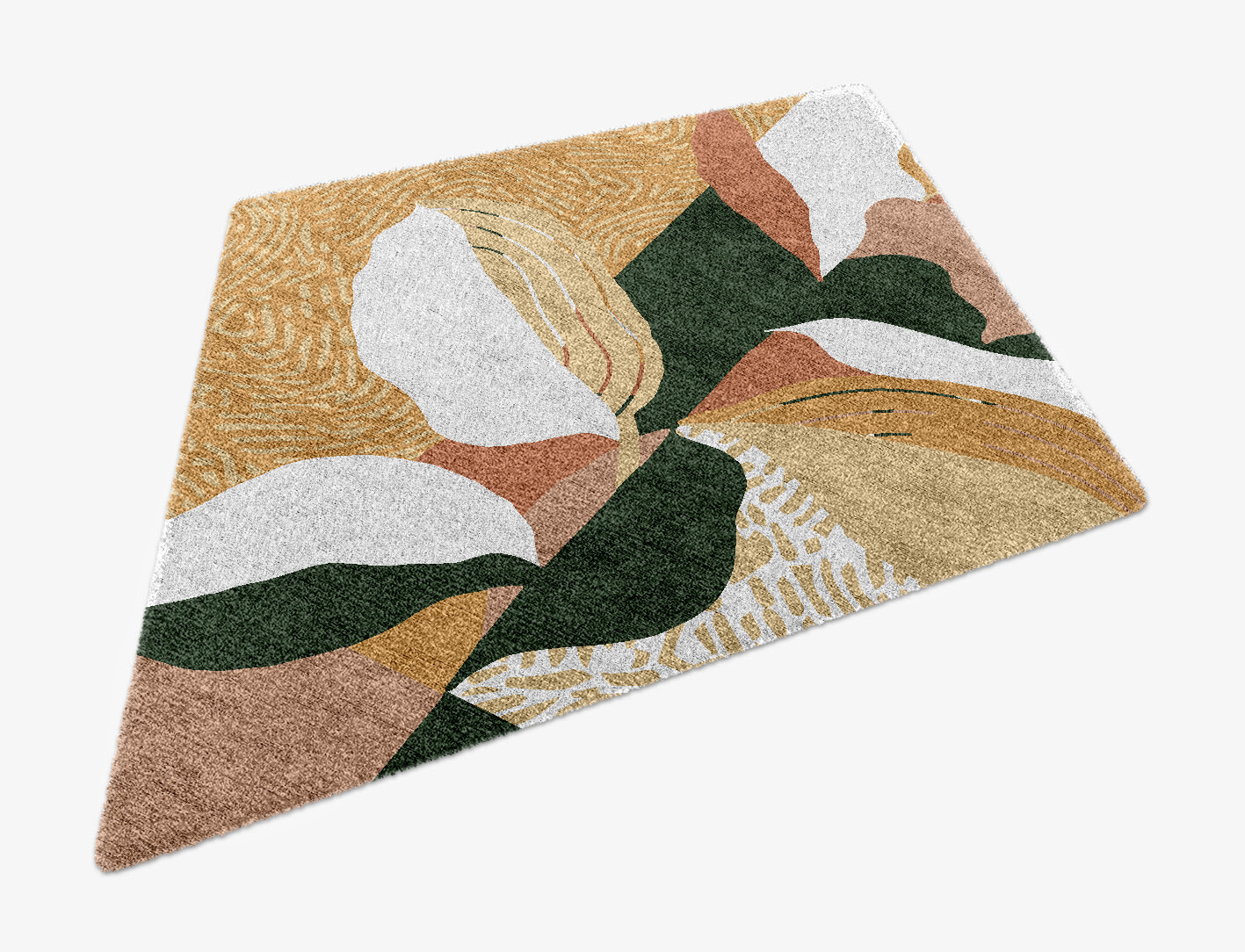 Hosta Field of Flowers Diamond Hand Knotted Bamboo Silk Custom Rug by Rug Artisan
