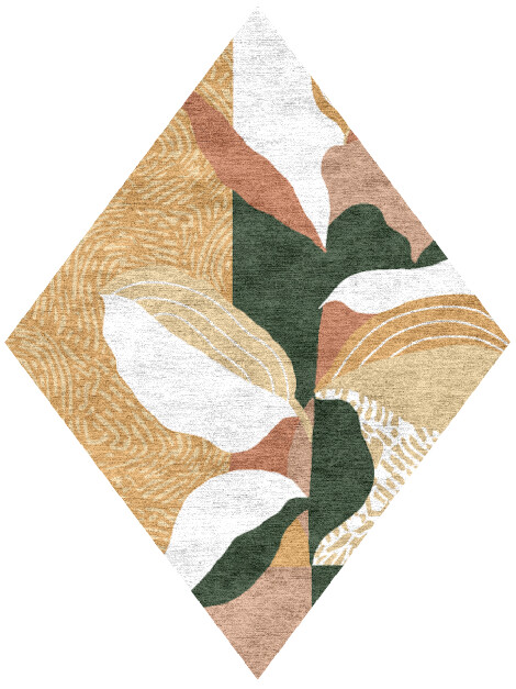 Hosta Field of Flowers Diamond Hand Knotted Bamboo Silk Custom Rug by Rug Artisan