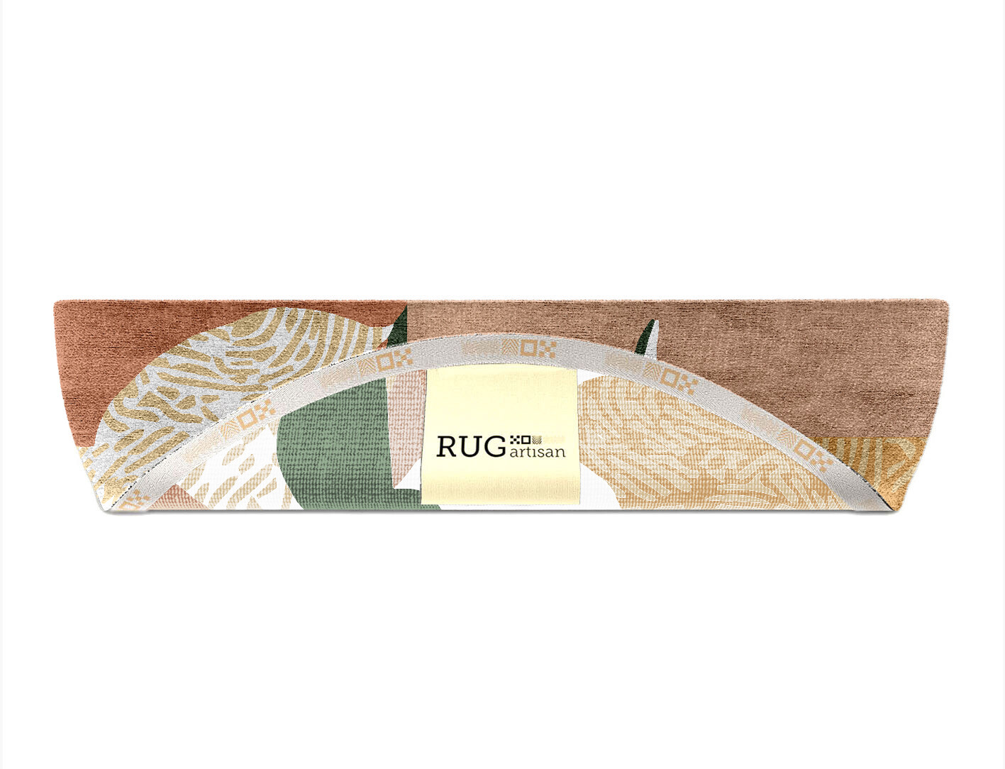 Hosta Field of Flowers Halfmoon Hand Knotted Bamboo Silk Custom Rug by Rug Artisan