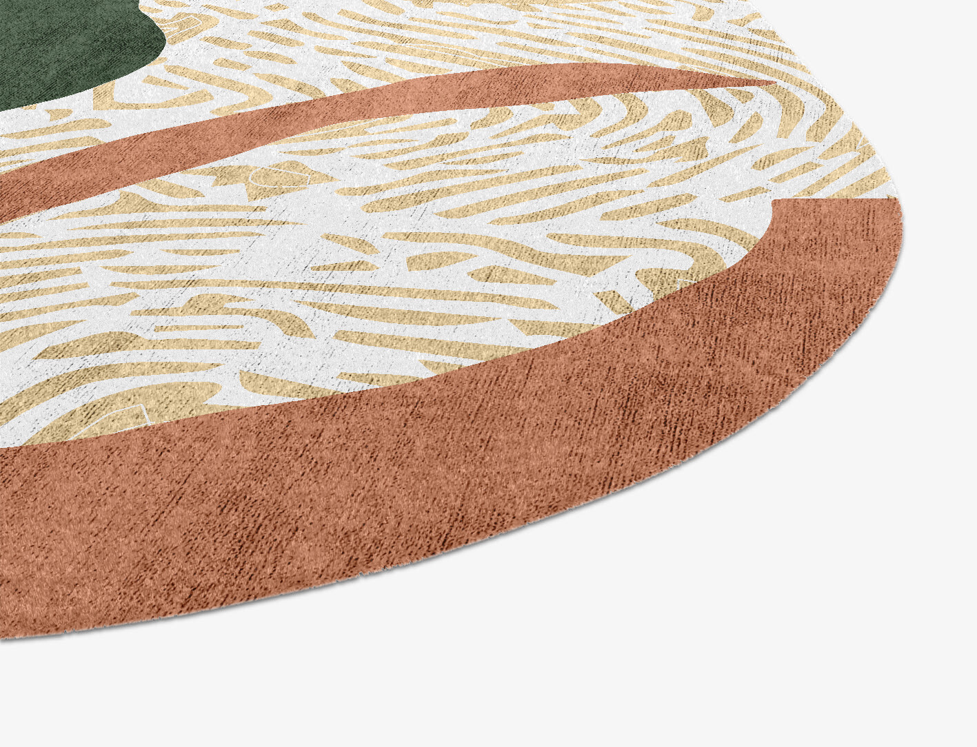 Hosta Field of Flowers Oblong Hand Knotted Bamboo Silk Custom Rug by Rug Artisan