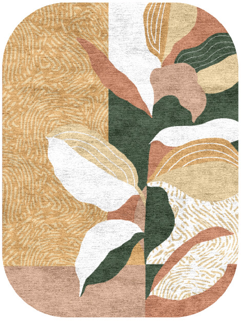 Hosta Field of Flowers Oblong Hand Knotted Bamboo Silk Custom Rug by Rug Artisan
