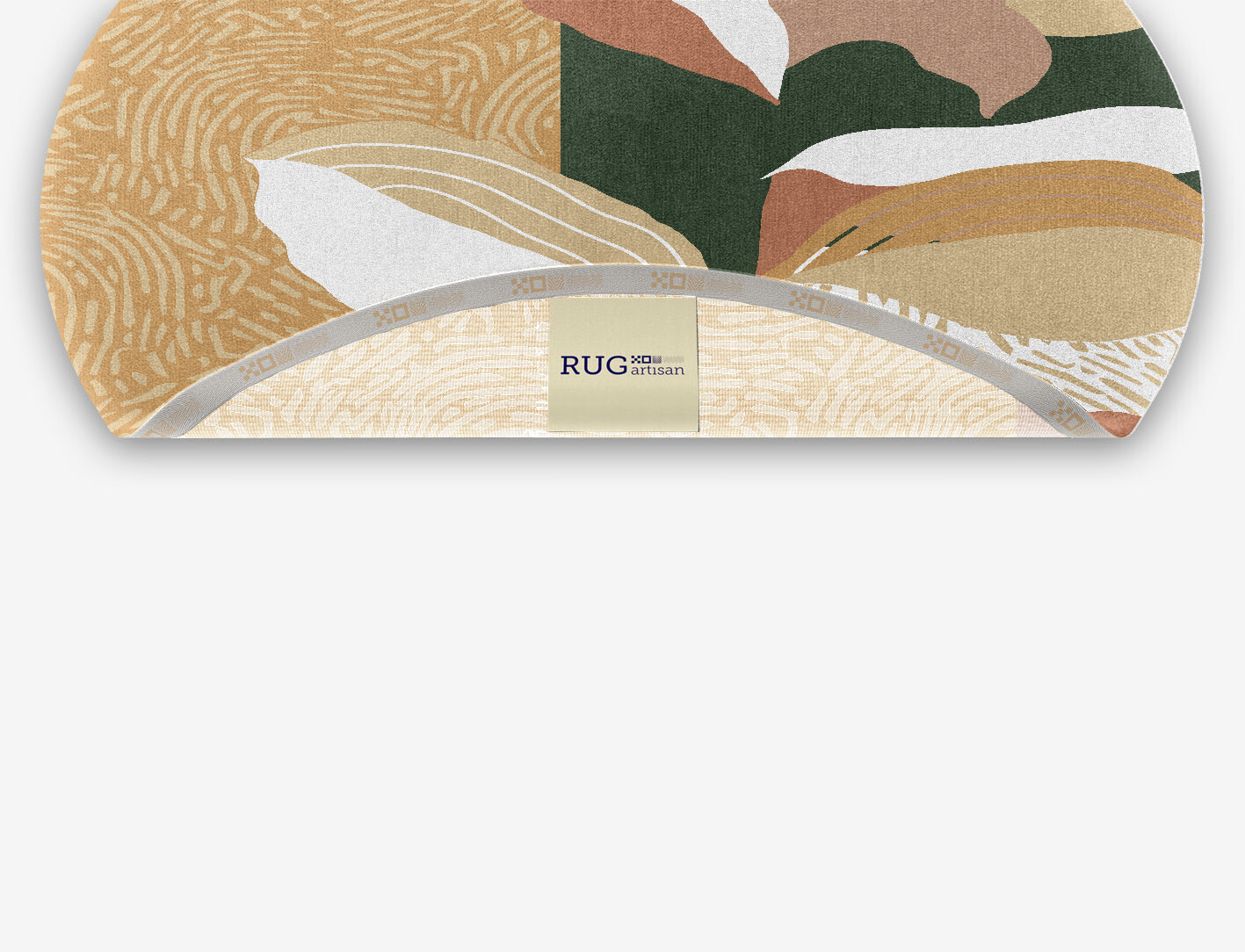Hosta Field of Flowers Oval Hand Knotted Tibetan Wool Custom Rug by Rug Artisan
