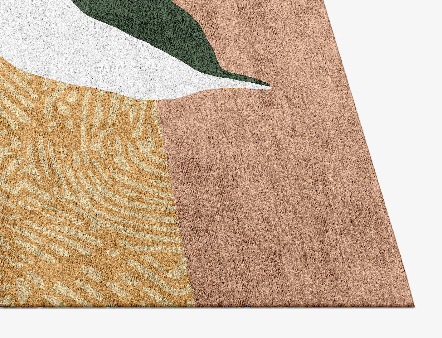 Hosta Field of Flowers Rectangle Hand Knotted Bamboo Silk Custom Rug by Rug Artisan