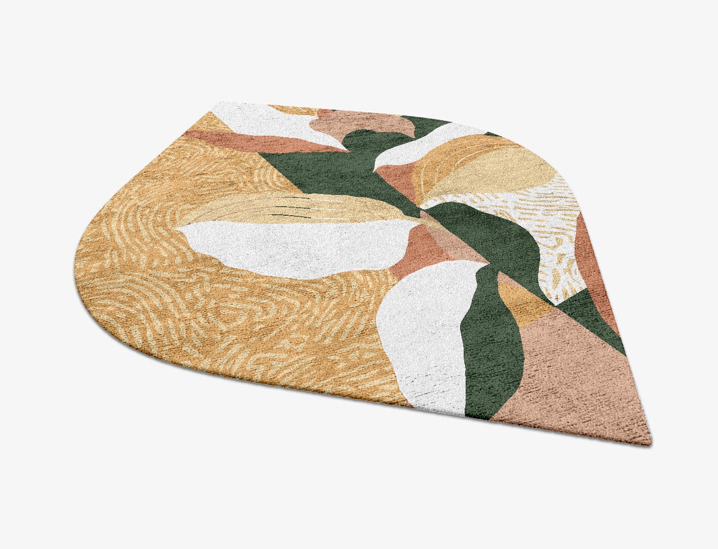 Hosta Field of Flowers Ogee Hand Tufted Bamboo Silk Custom Rug by Rug Artisan