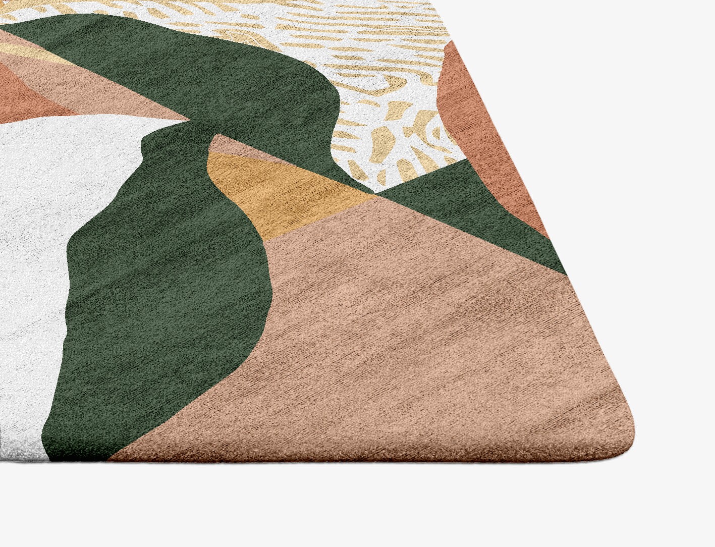 Hosta Field of Flowers Ogee Hand Tufted Bamboo Silk Custom Rug by Rug Artisan