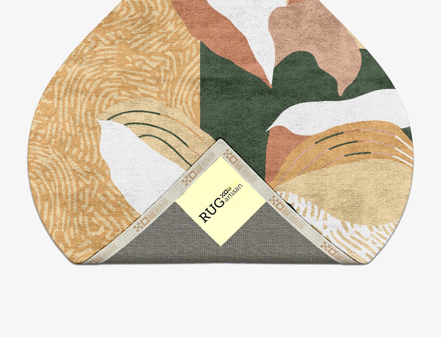 Hosta Field of Flowers Ogee Hand Tufted Bamboo Silk Custom Rug by Rug Artisan