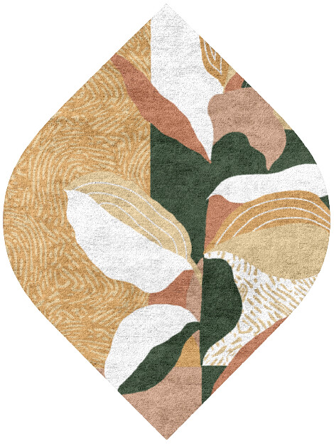 Hosta Field of Flowers Ogee Hand Tufted Bamboo Silk Custom Rug by Rug Artisan