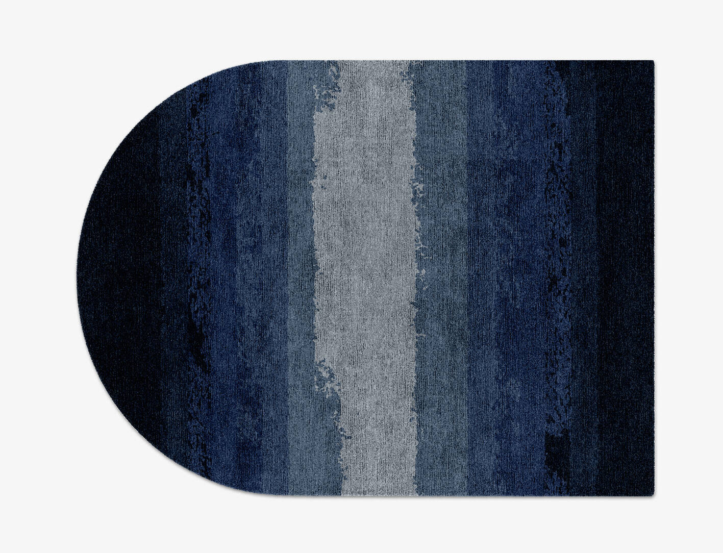 Hunter Gradation Arch Hand Knotted Bamboo Silk Custom Rug by Rug Artisan