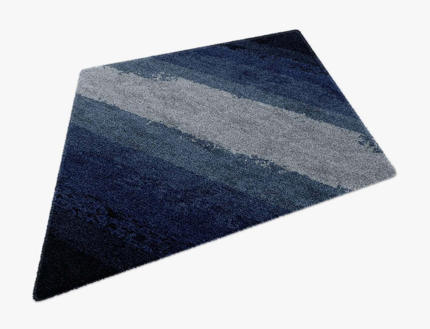 Hunter Gradation Diamond Hand Knotted Bamboo Silk Custom Rug by Rug Artisan
