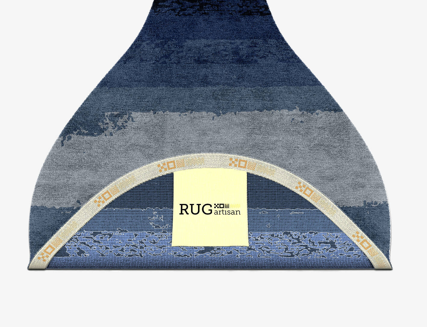 Hunter Gradation Drop Hand Knotted Bamboo Silk Custom Rug by Rug Artisan