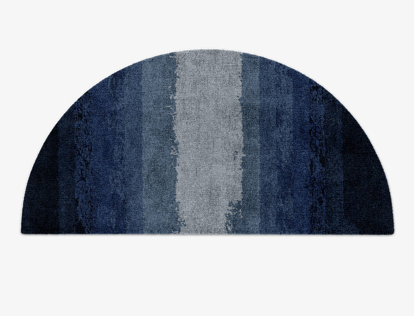 Hunter Gradation Halfmoon Hand Knotted Bamboo Silk Custom Rug by Rug Artisan