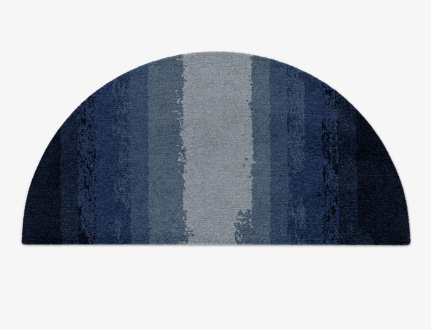 Hunter Gradation Halfmoon Hand Knotted Tibetan Wool Custom Rug by Rug Artisan