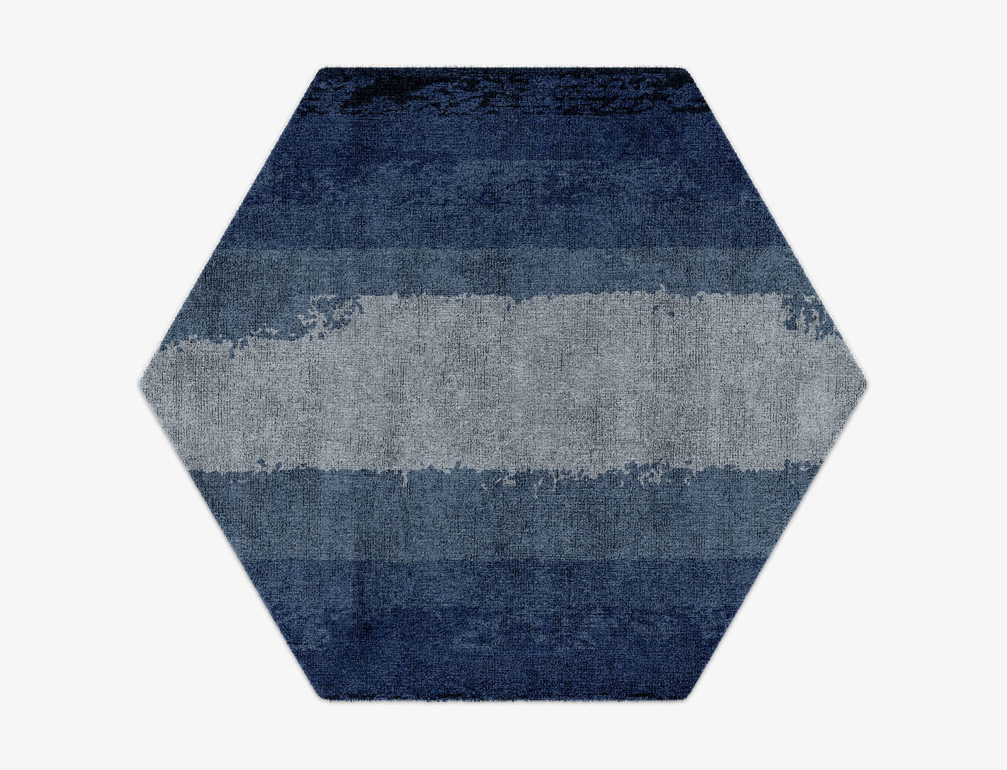 Hunter Gradation Hexagon Hand Knotted Bamboo Silk Custom Rug by Rug Artisan