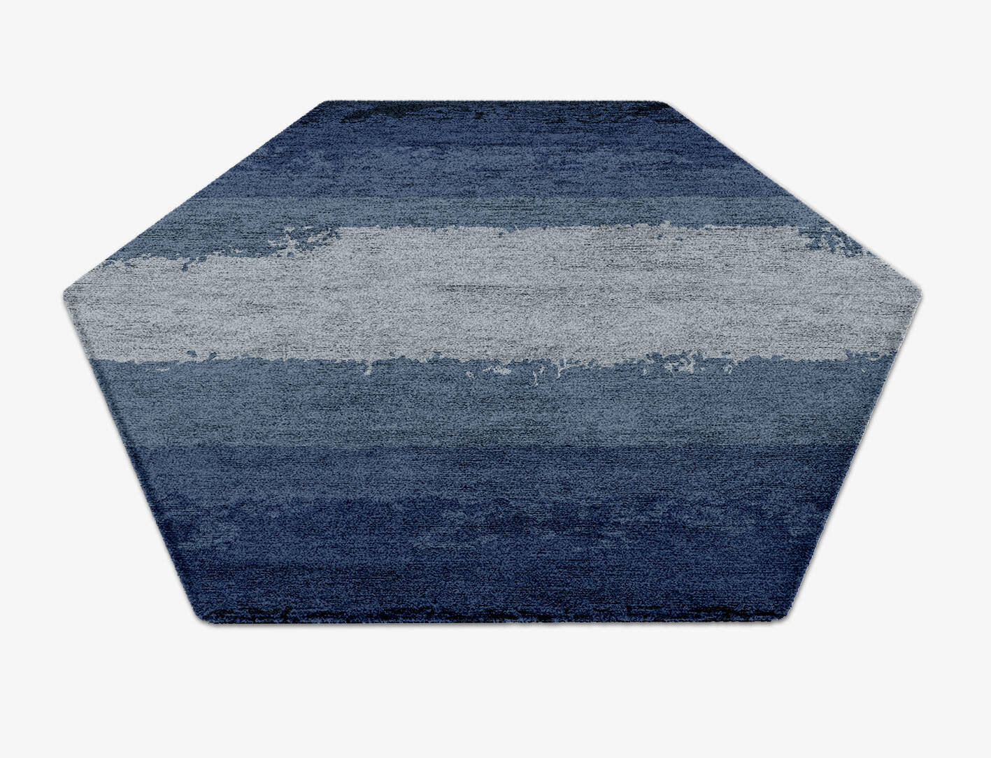 Hunter Gradation Hexagon Hand Knotted Bamboo Silk Custom Rug by Rug Artisan