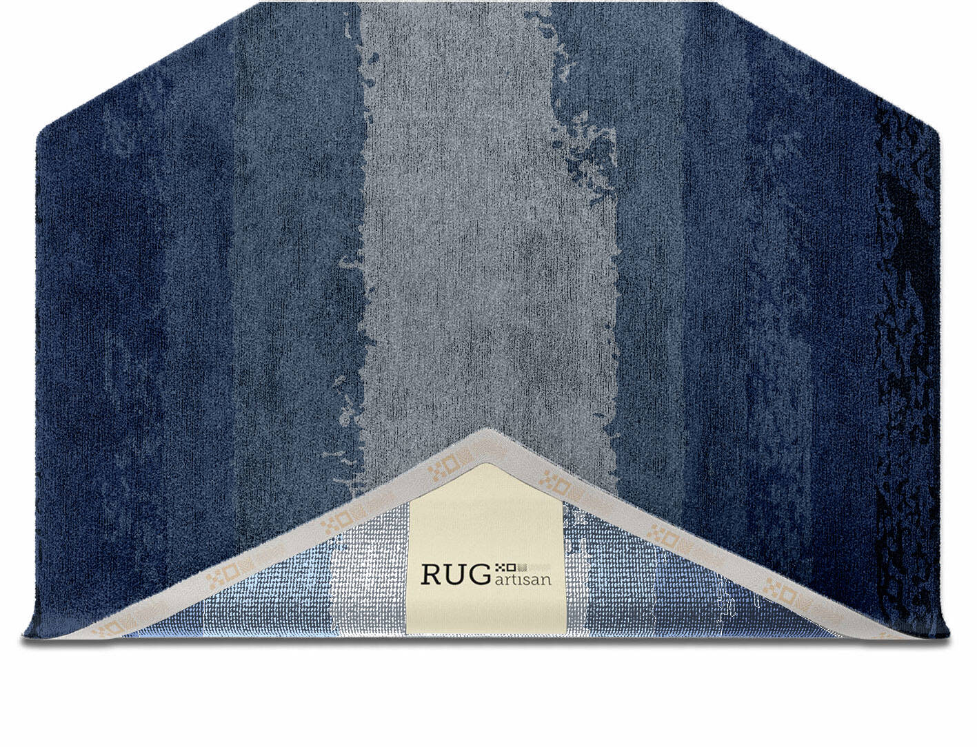 Hunter Gradation Hexagon Hand Knotted Bamboo Silk Custom Rug by Rug Artisan