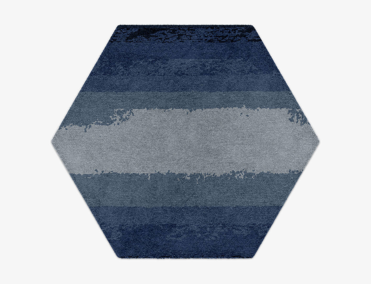 Hunter Gradation Hexagon Hand Knotted Tibetan Wool Custom Rug by Rug Artisan