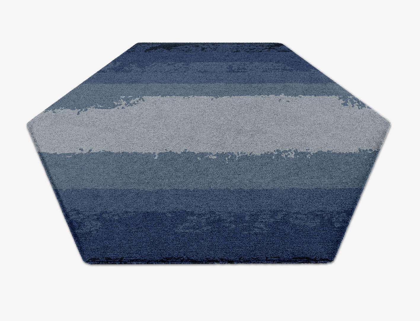 Hunter Gradation Hexagon Hand Knotted Tibetan Wool Custom Rug by Rug Artisan