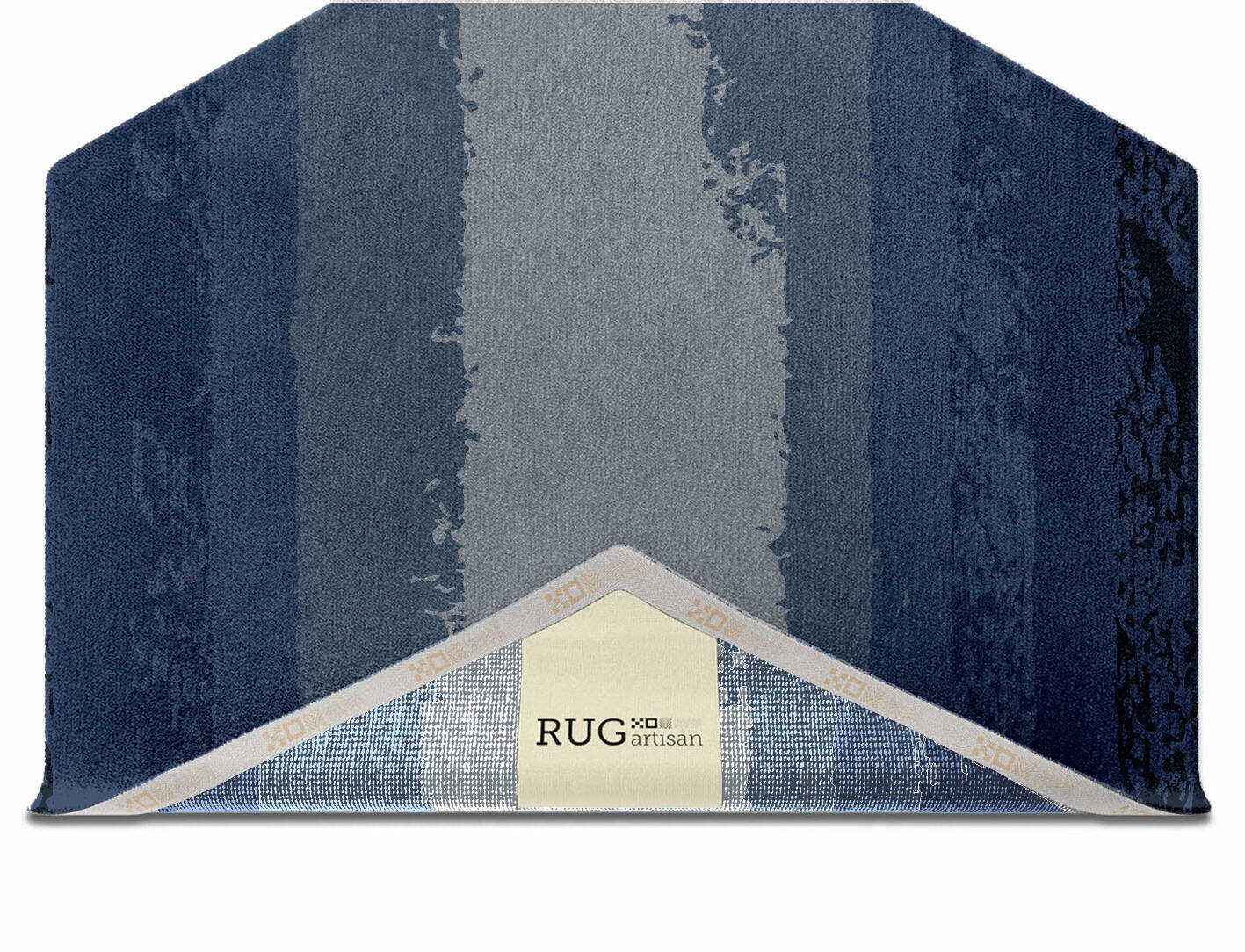 Hunter Gradation Hexagon Hand Knotted Tibetan Wool Custom Rug by Rug Artisan