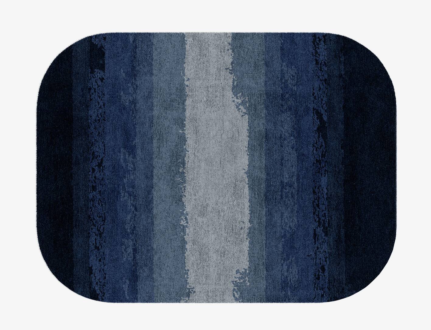 Hunter Gradation Oblong Hand Knotted Bamboo Silk Custom Rug by Rug Artisan