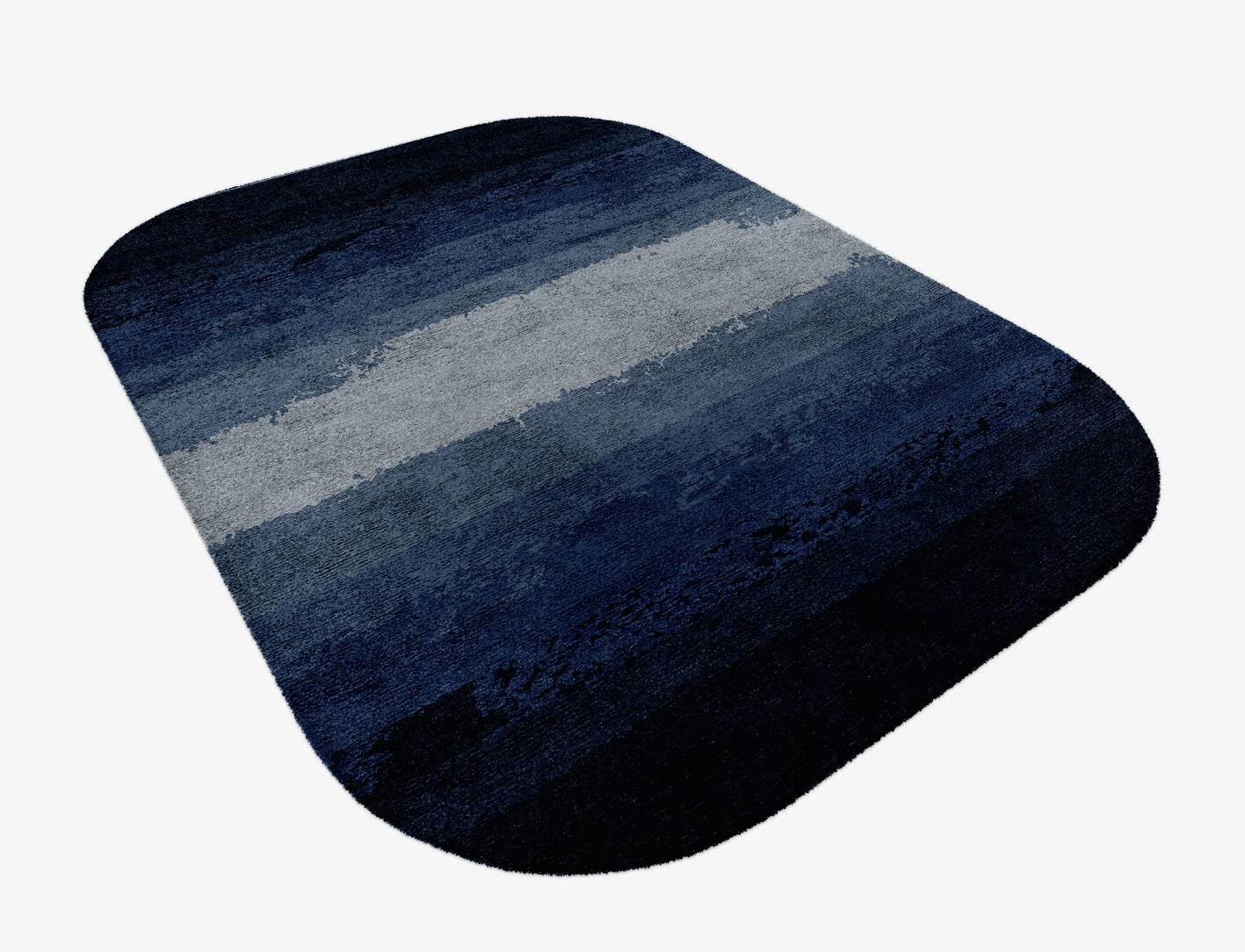 Hunter Gradation Oblong Hand Knotted Bamboo Silk Custom Rug by Rug Artisan