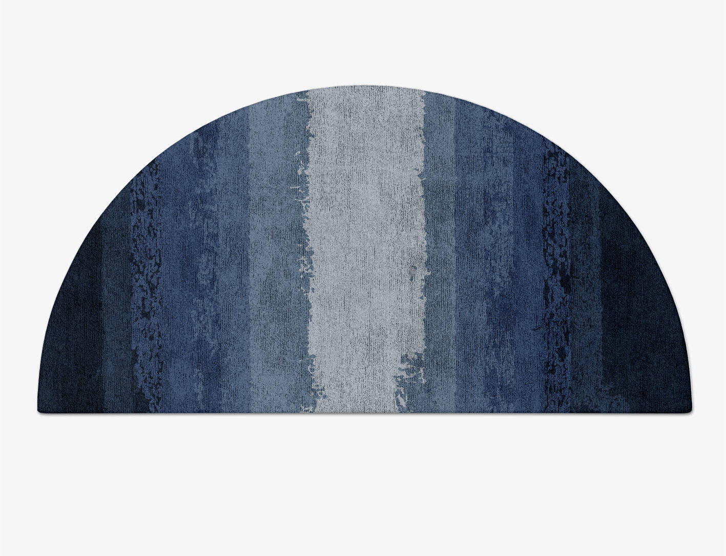 Hunter Gradation Halfmoon Hand Tufted Bamboo Silk Custom Rug by Rug Artisan