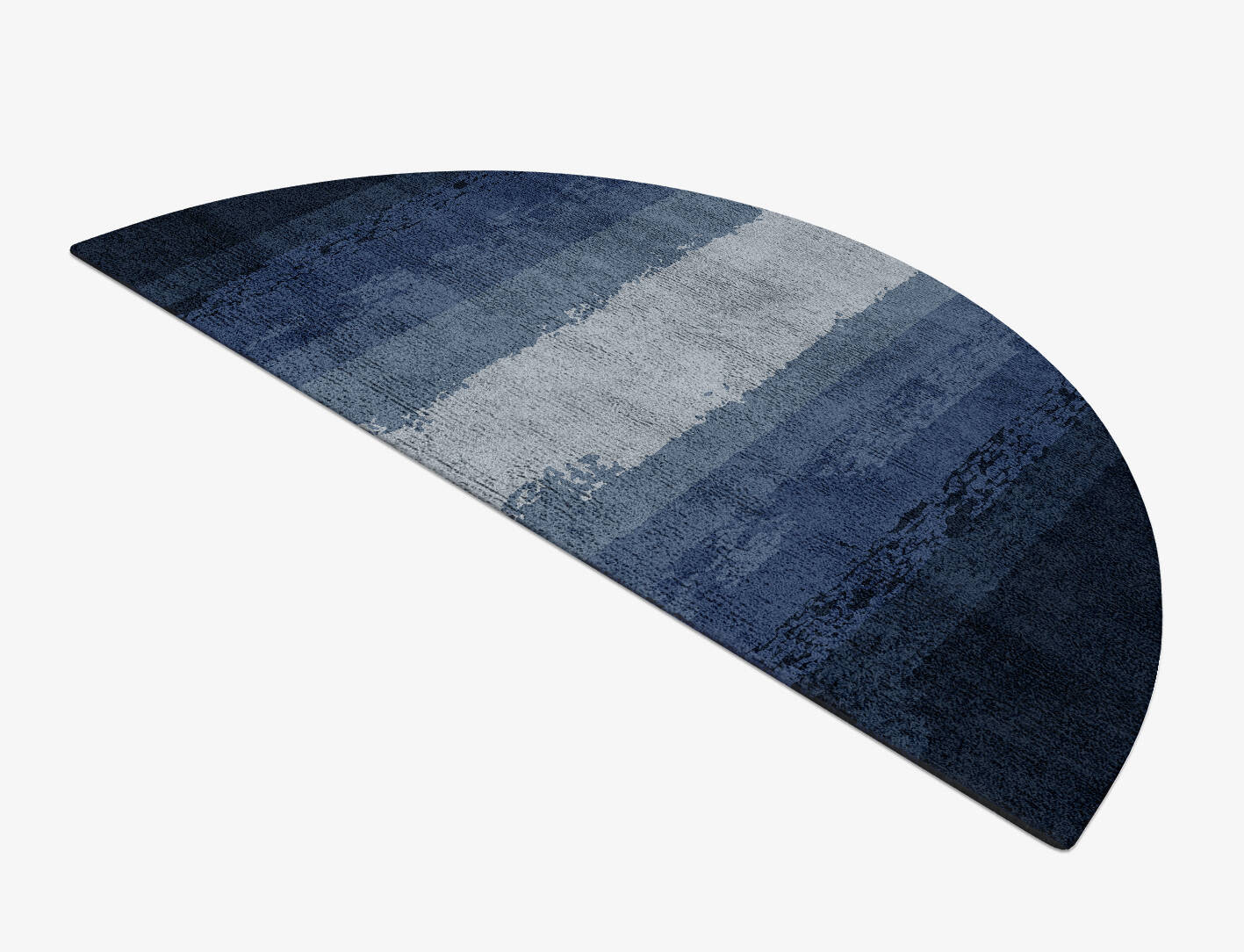Hunter Gradation Halfmoon Hand Tufted Bamboo Silk Custom Rug by Rug Artisan