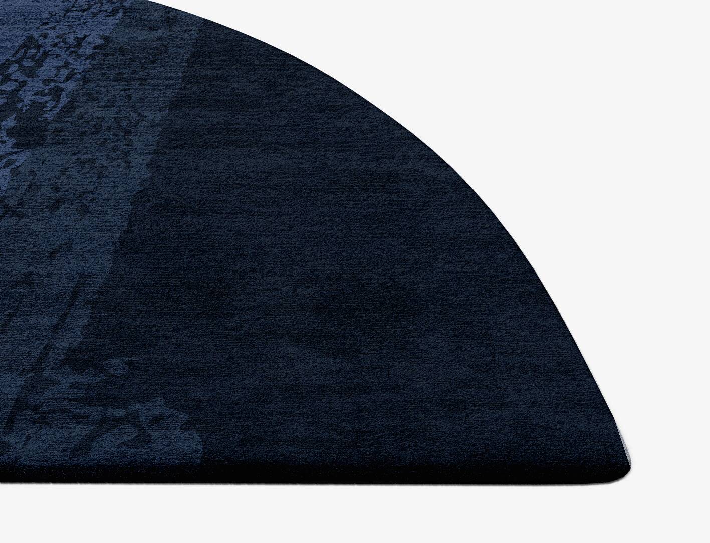 Hunter Gradation Halfmoon Hand Tufted Bamboo Silk Custom Rug by Rug Artisan
