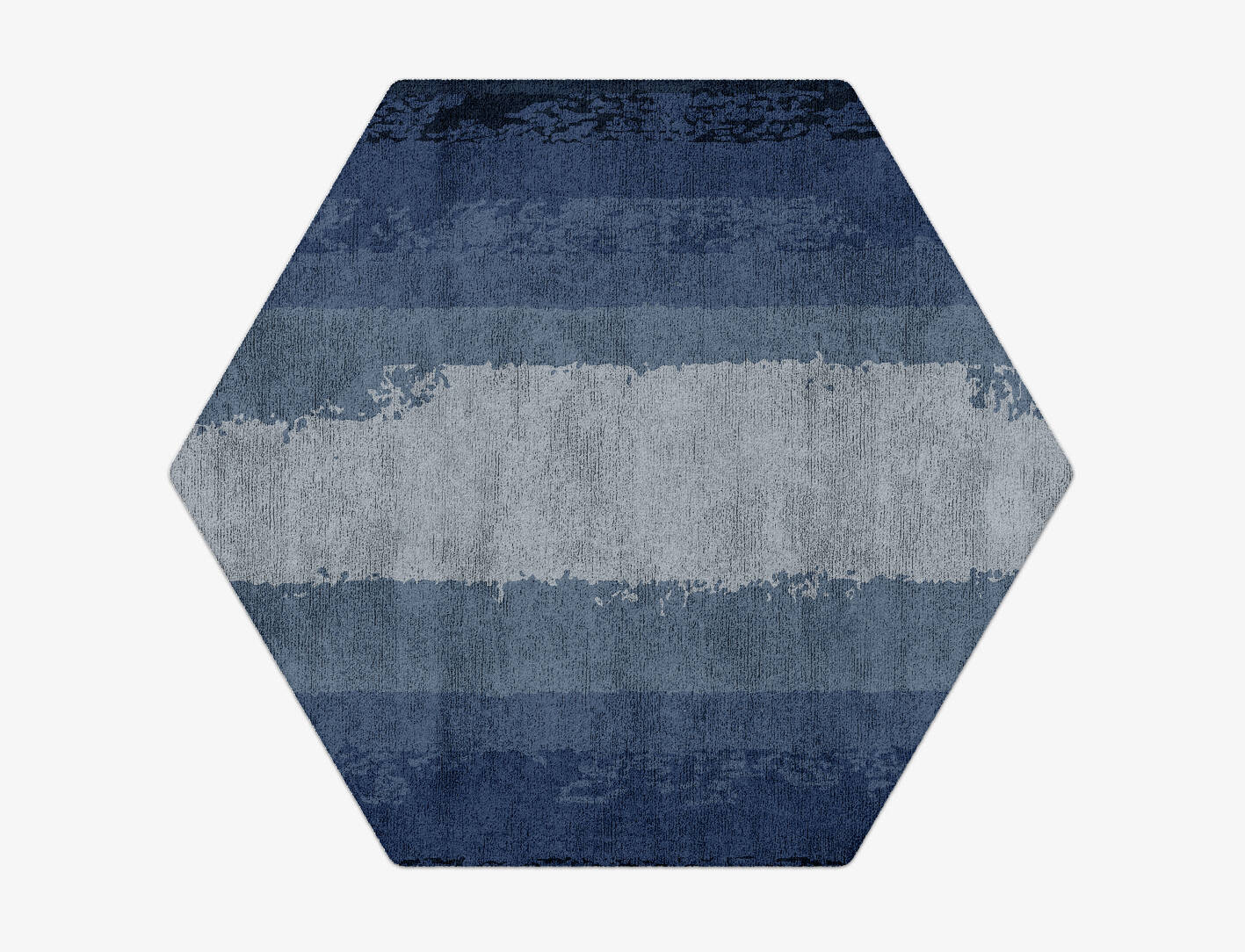 Hunter Gradation Hexagon Hand Tufted Bamboo Silk Custom Rug by Rug Artisan