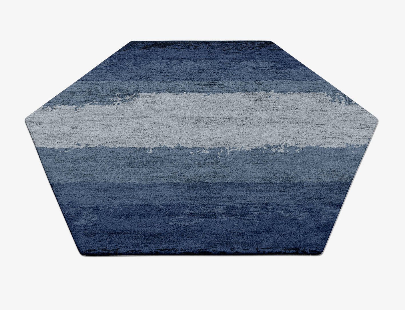 Hunter Gradation Hexagon Hand Tufted Bamboo Silk Custom Rug by Rug Artisan