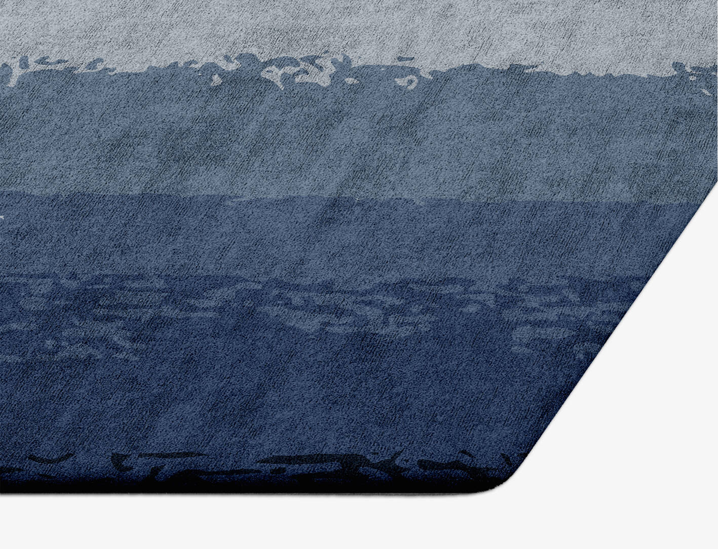 Hunter Gradation Hexagon Hand Tufted Bamboo Silk Custom Rug by Rug Artisan