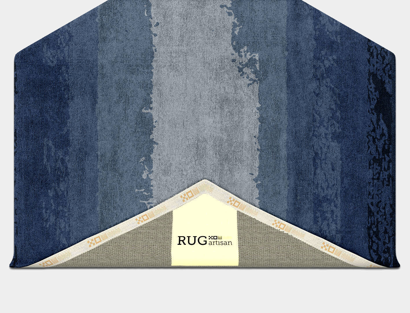 Hunter Gradation Hexagon Hand Tufted Bamboo Silk Custom Rug by Rug Artisan