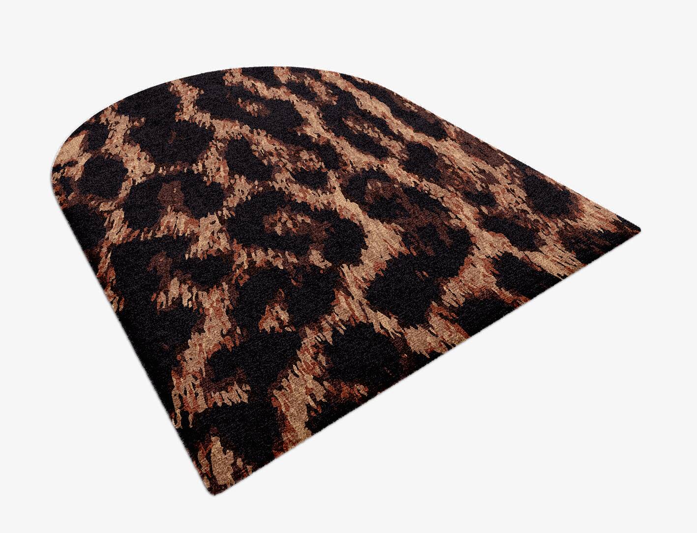 Hunting Leopard Animal Prints Arch Hand Knotted Tibetan Wool Custom Rug by Rug Artisan