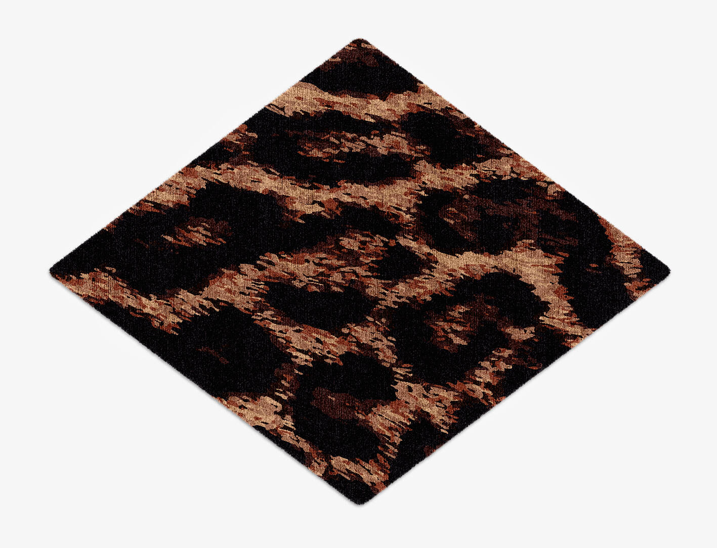 Hunting Leopard Animal Prints Diamond Hand Knotted Bamboo Silk Custom Rug by Rug Artisan