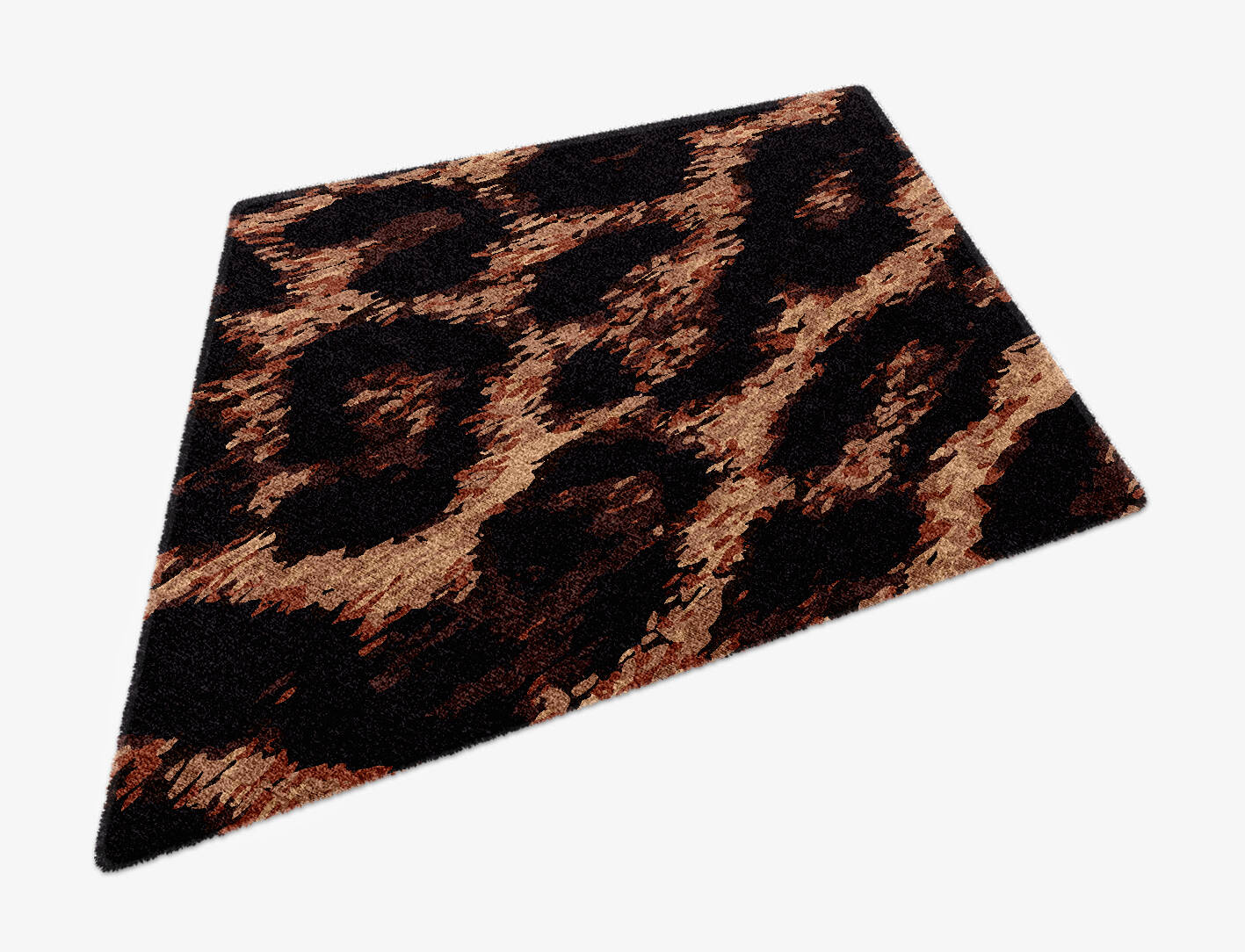 Hunting Leopard Animal Prints Diamond Hand Knotted Bamboo Silk Custom Rug by Rug Artisan