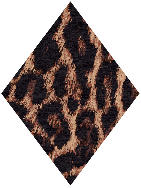 Hunting Leopard Animal Prints Diamond Hand Knotted Tibetan Wool Custom Rug by Rug Artisan