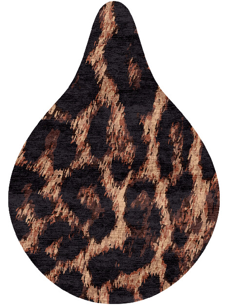 Hunting Leopard Animal Prints Drop Hand Knotted Bamboo Silk Custom Rug by Rug Artisan
