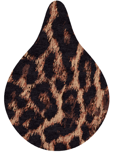 Hunting Leopard Animal Prints Drop Hand Knotted Tibetan Wool Custom Rug by Rug Artisan