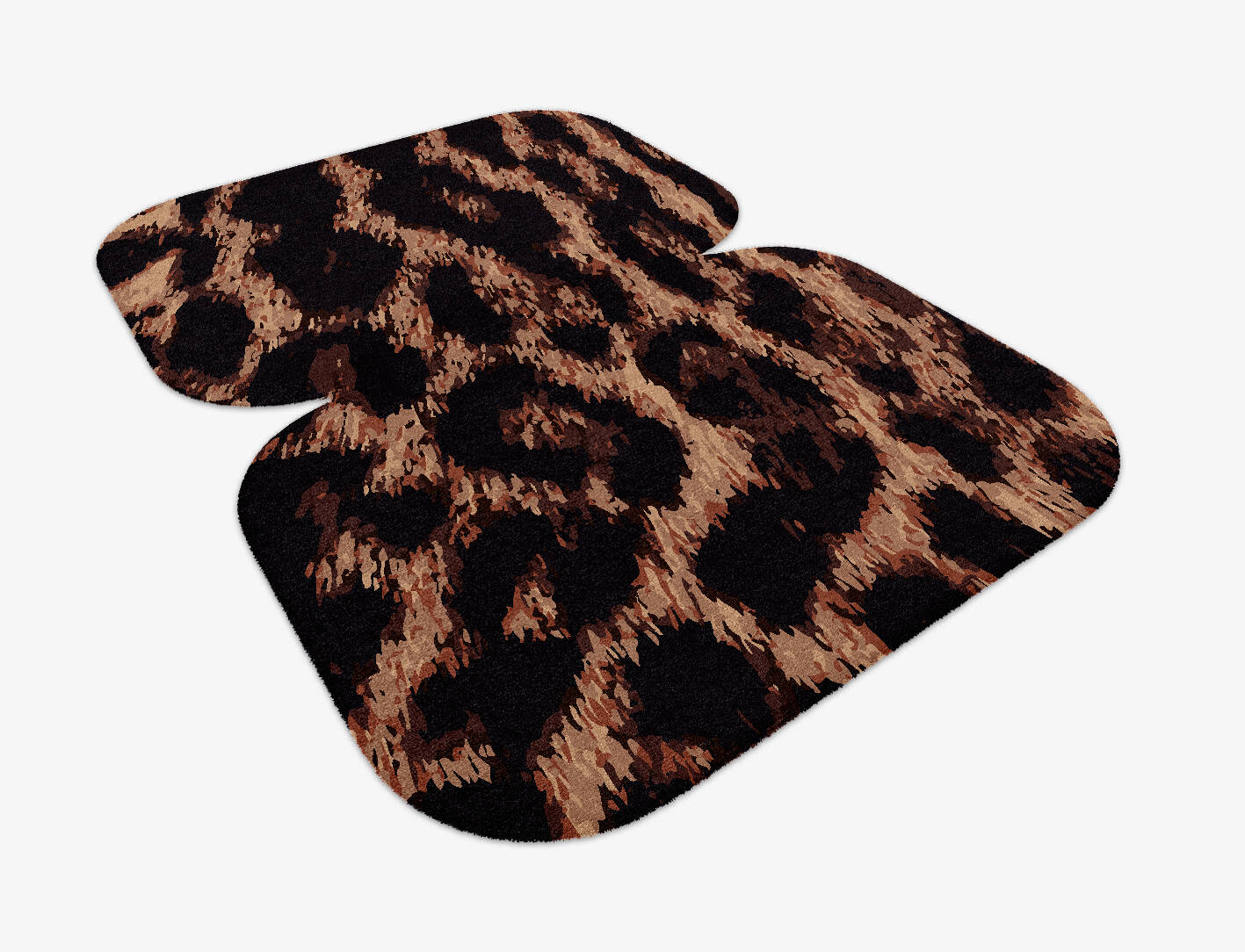 Hunting Leopard Animal Prints Eight Hand Knotted Tibetan Wool Custom Rug by Rug Artisan