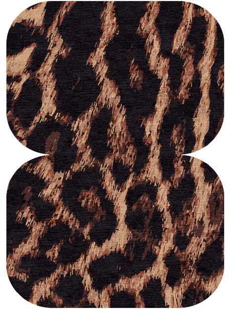 Hunting Leopard Animal Prints Eight Hand Knotted Tibetan Wool Custom Rug by Rug Artisan