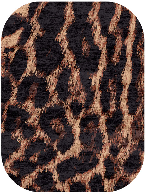 Hunting Leopard Animal Prints Oblong Hand Knotted Bamboo Silk Custom Rug by Rug Artisan