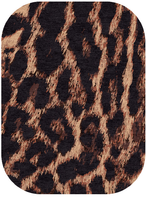 Hunting Leopard Animal Prints Oblong Hand Knotted Tibetan Wool Custom Rug by Rug Artisan